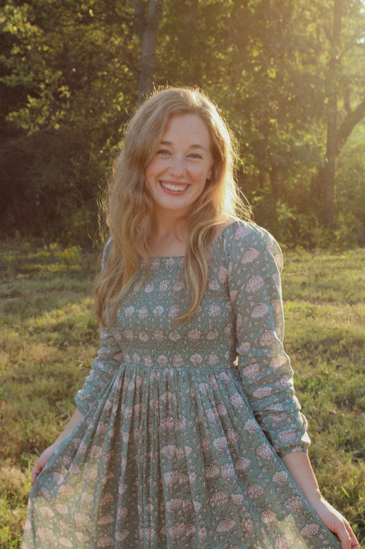 The Junie Smocked Midi Dress