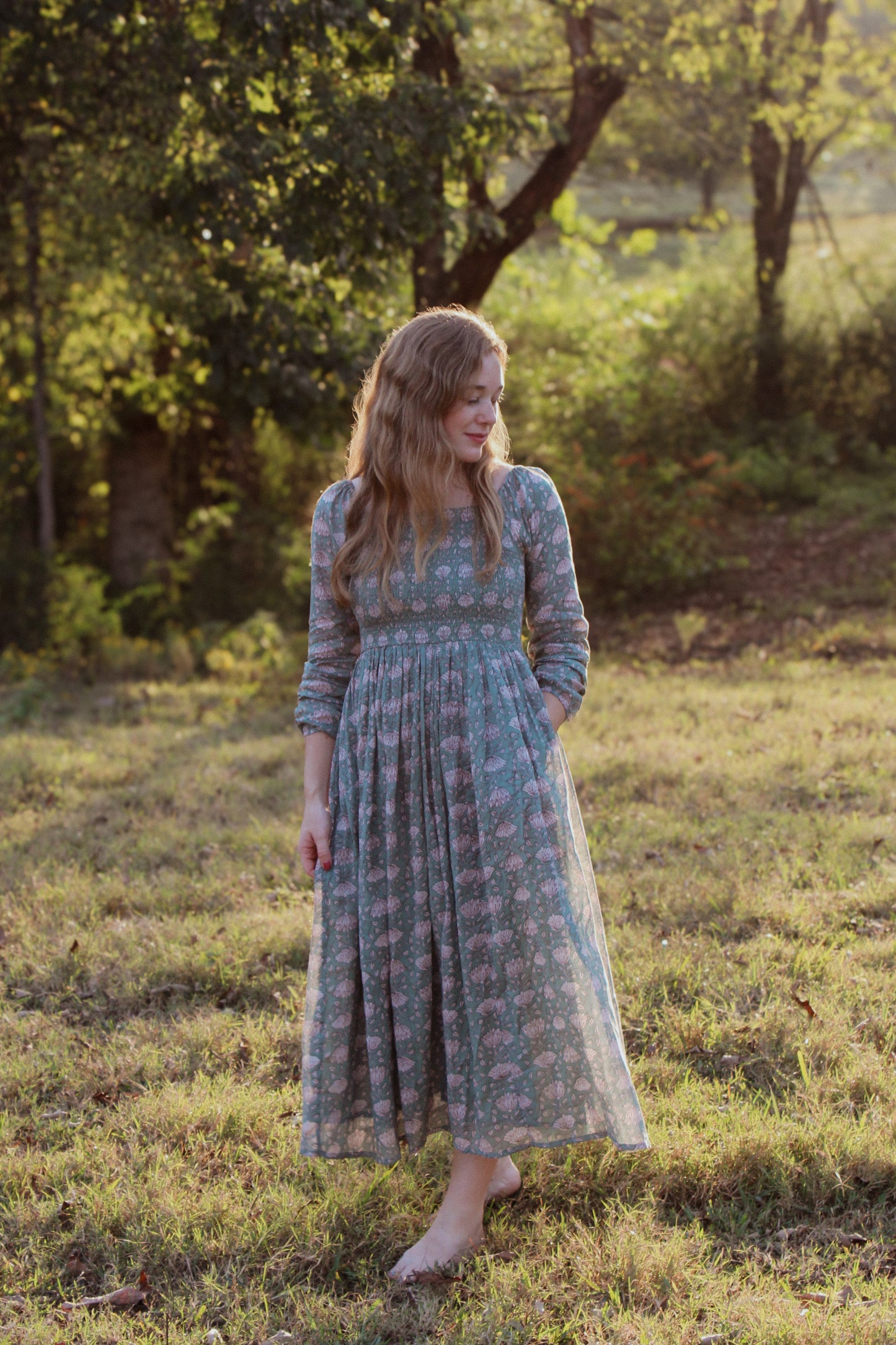 The Junie Smocked Midi Dress